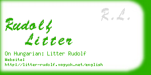 rudolf litter business card